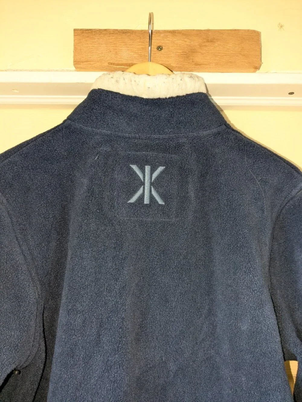 Onepiece Norway Navy Blue Fleece Jumpsuit Medium Sherpa Collar Mens Lounge Zip - Picture 8 of 16